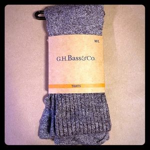 G.H Bass&Co m/l tights dark brown/cream